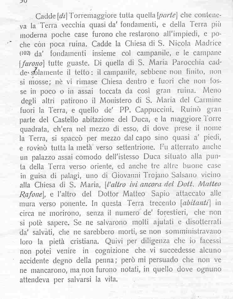 IL TERREMOTO DEL 1627